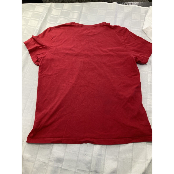 Men's Essential Graphic Logo Soft Short Sleeve Tee Size XL Red T-shirt - Picture 7 of 8